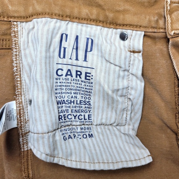 GAP High Rise Stride Ankle Jeans 31/12T Wide Leg Retro Spiced Brown Denim Fall - Picture 6 of 10